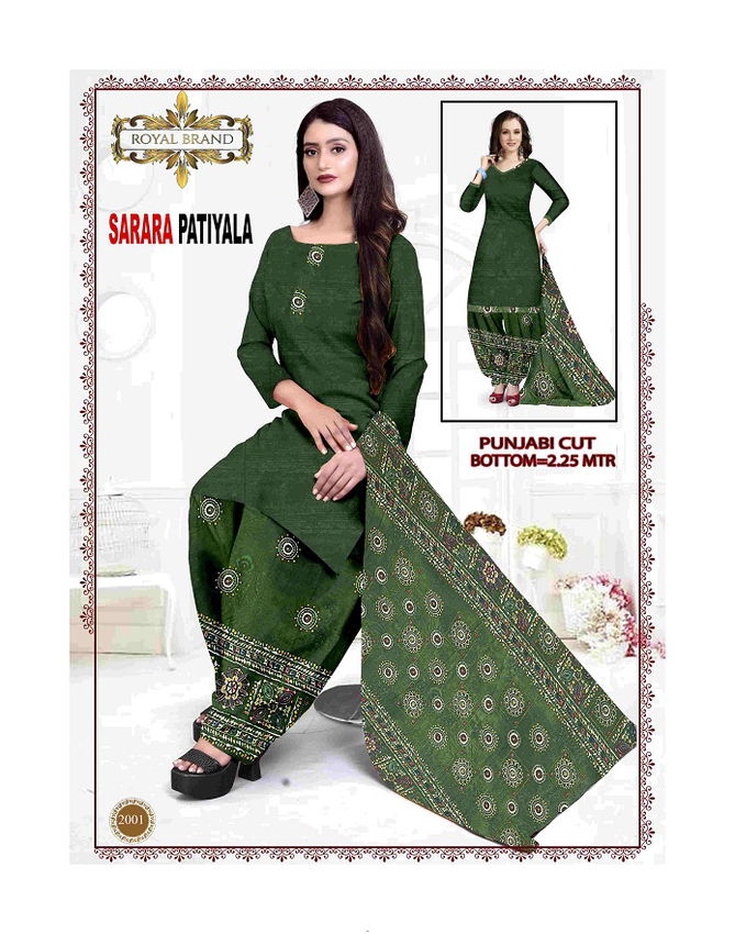 Royal Sarara Patiyala 1 Indo Casual Daily Wear Printed Cotton Dress Material Collection